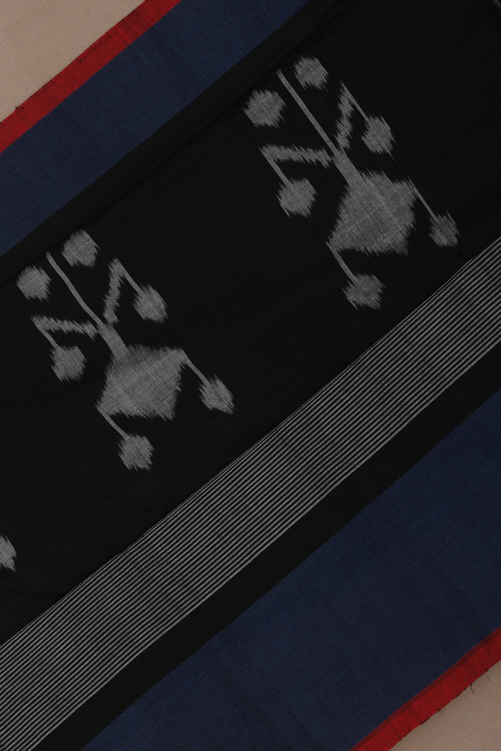 Image of Pochampally Ikat Black Saree
